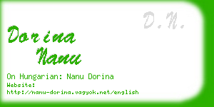 dorina nanu business card